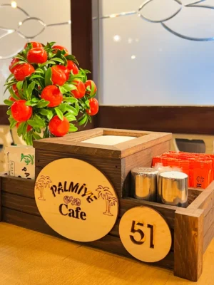 Çiçekli Dispenser Menaj Takımı 1035